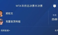 爱游戏:郑钦文半决赛对手确定 23点冲决赛 获胜奖金高达127万美元